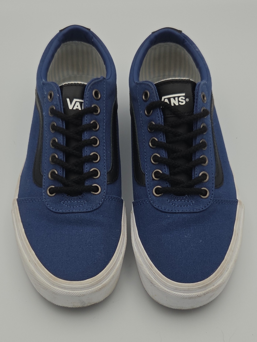 Vans Men's Navy Canvas Low-Top Sneakers Size 8